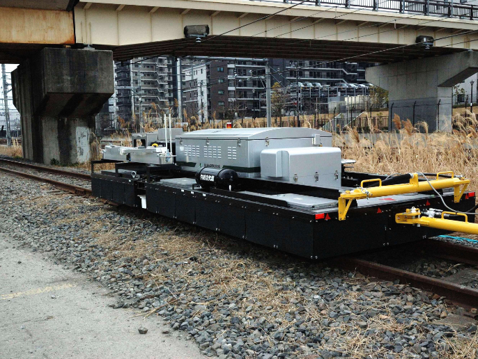 Image of Trailer type track inspection cart